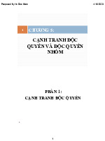 Silde bài giảng chương 5 cạnh tranh độc quyền và độc quyền nhóm