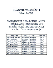 Mối quan hệ giữa lợi nhuận và rủi ro, ảnh hưởng của lợi nhuận và rủi ro đến sự phát triển của doanh nghiệp