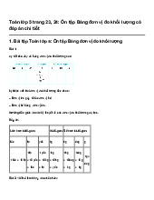 Toán lớp 5 trang 23, 24: Ôn tập Bảng đơn vị đo khối lượng có đáp án chi tiết