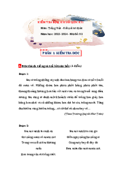 Đề thi Tiếng Việt lớp 4 học kì 1 Kết nối tri thức năm 2023 - Đề 2