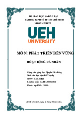 Bài tập hoạt động cá nhân môn Phát triển bền vững | Đại học Kinh tế Thành phố Hồ Chí Minh