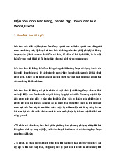 Mẫu hóa đơn bán hàng, bán lẻ đẹp Download File Word, Excel