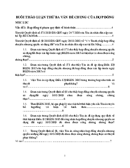 Bài tập thảo luận môn Những vẫn đề chung về hợp đồng - Bài số 3