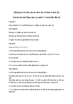 Giải Khoa học tự nhiên 7 Bài 32: Khái quát về sinh sản và sinh sản vô tính ở sinh vật | Cánh diều