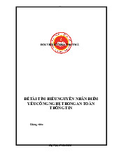 Tìm hiểu nguyên nhân điểm yếu công nghệ trong an toàn thông tin - Nguyên lý điều hành - Học Viện Kỹ Thuật Mật Mã