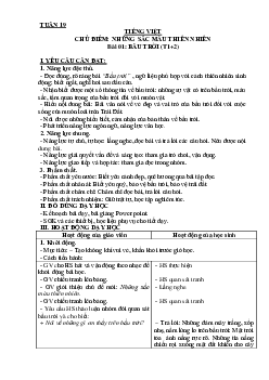 Bài 1: Bầu trời  - Tiết 1+2 | Giáo án Tiếng Việt 3 | Kết nối tri thức