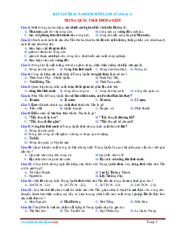 Trắc nghiệm Sử 10 Bài 5: Trung Quốc thời phong kiến (có đáp án)