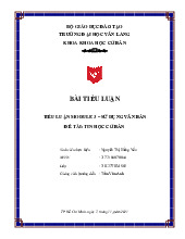 Bài Tiểu Luận Tin học cơ bản | Đại học Văn Lang