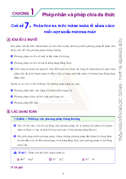 Phân tích đa thức thành nhân tử bằng cách phối hợp nhiều phương pháp