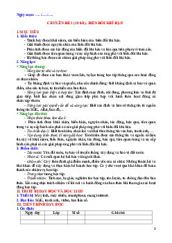 Giáo án Địa lí 10 sách Chân trời sáng tạo