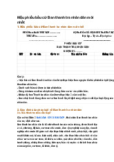 Mẫu phiếu bầu cử Ban thanh tra nhân dân mới nhất