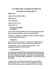 Các hình thức kinh doanh quốc tế - Quản trị kinh doanh | Trường Đại Học Công Đoàn