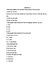 Trắc nghiệm ôn thi cuối kì các chương Kinh tế chính trị Mác-Lênin | Học viện Chính sách và Phát triển