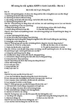 Đề cương ôn tập học kì 2 môn Khoa học tự nhiên 6 | Cánh diều