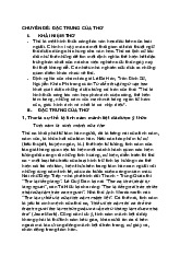 ĐẶC TRƯNG CỦA THƠ - KHÁI NIỆM VÀ Ý NGHĨA (VH123)