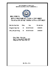 Đồ án Hệ thống cung cấp nhiệt | Đại học Công nghệ Đông Á