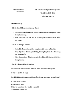 Đề cương ôn tập giữa học kì 1 môn Hoạt động trải nghiệm hướng nghiệp 8 sách Kết nối tri thức với cuộc sống