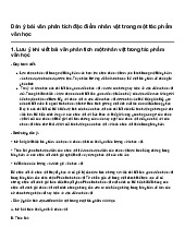 Dàn ý bài văn phân tích đặc điểm nhân vật trong một tác phẩm văn học | Ngữ văn 11