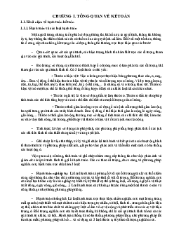 Bài giảng tóm tắt tổng quan học phần Nguyên lý kế toán