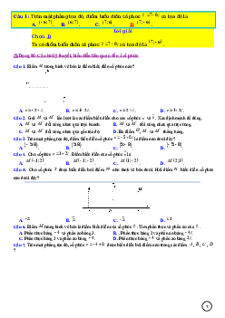 Trắc nghiệm chuyên đề 1 "Biểu diễn số phức"