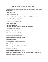 100 Phrasal Verb Thông Dụng - Tài liệu tổng hợp