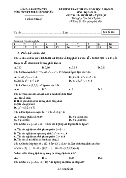 Đề kiểm tra Đại số 10 chương 1 năm 2019 – 2020 trường Triệu Quang Phục – Hưng Yên