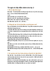 Từ ngữ chỉ đặc điểm dành cho lớp 2