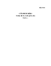 Đề cương môn công nghệ phần mềm- Trường Đại học bách khoa - Đại học đà nẵng.