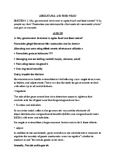 Đề Cương Ôn Tập - Agricultual And Food Policy  môn Tiếng anh | Học viện Nông nghiệp Việt Nam