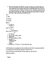 Tóm tắt Bài Tập Dược Động Học - CL và AUC Cocaine (DDH101)