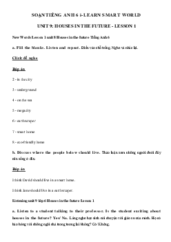 Tiếng Anh lớp 6 Unit 9 lesson 1 - Smart World