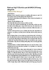 Back up là gì? Cấu trúc cụm từ BACK UP trong tiếng Anh