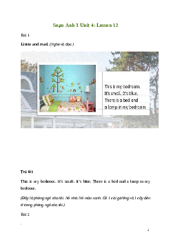 Tiếng Anh lớp 3 Unit 4: Lesson 12 trang 75 Explore Our World