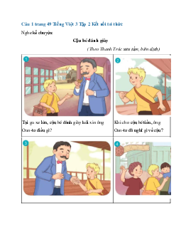 Giải SGK Tiếng Việt 3 trang 49, 50 Bài 11: Chuyện bên cửa sổ - Nói và nghe | Kết nối tri thức