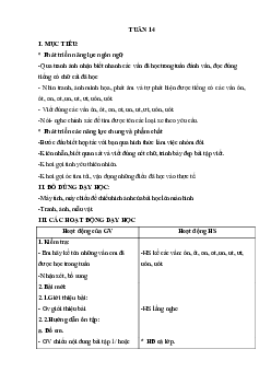 Giáo án buổi 2 Tiếng Việt học kì 2 - Tuần 14 | Cánh diều