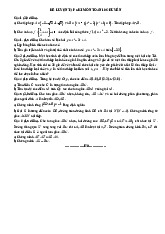 Đề luyện tập giữa kỳ 1 môn Toán 10 chuyên