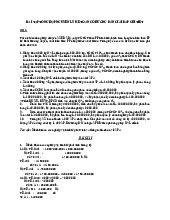 Bài tập tổng hợp môn Nguyên lý kế toán | Trường Đại học Bách Khoa Hà Nội