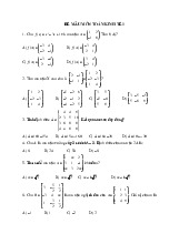 Đề mẫu môn Toán kinh tế 1 | Trường Đại học Sư phạm Kỹ thuật Thành phố Hồ Chí Minh