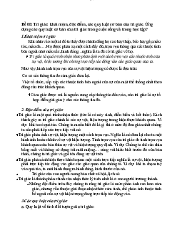 Khái niệm, đặc điểm, các quy luật cơ bản của tri giác. Ứng dụng các quy luật cơ bản của tri giác trong cuộc sống và trong học tập? | Đại học Sư Phạm Hà Nội