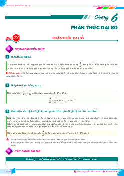 Phân dạng và bài tập phân thức đại số Toán 8 Kết Nối Tri Thức Với Cuộc Sống