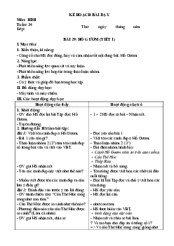 Giáo án buổi chiều môn Tiếng Việt 2 sách Kết nối tri thức với cuộc sống (Cả năm) | Tuần 34