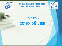Bài giảng Chương 1: Tổng quan về cơ sở dữ liệu | Trường Đại học Công nghệ Thông tin, Đại học Quốc gia Thành phố Hồ Chí Minh