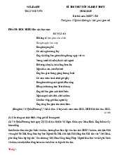 Đề Thi Thử Tốt Nghiệp 2025 Ngữ Văn Sở GD Thái Nguyên Có Lời Giải