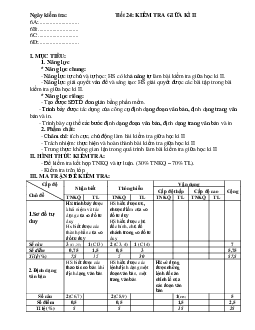 Đề thi giữa kì 2 Tin học lớp 6 Kết nối tri thức năm 2024 - Đề 3