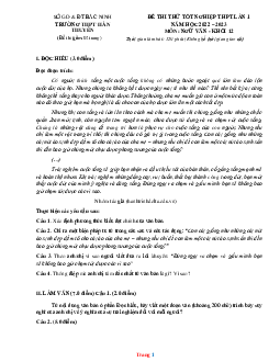Đề thi thử THPT Quốc gia năm 2023 môn Ngữ văn trường THPT Hàn Thuyên lần 1 (có đáp án)