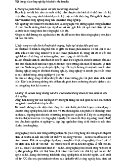 Nội dung của công nghiệp hóa hiện đại hóa học phần Luật hành chính