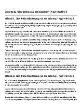 Giới thiệu hiện tượng núi lửa siêu hay - Ngữ văn lớp 8