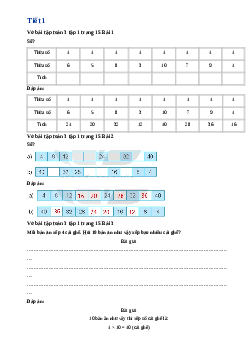 Giải VBT môn Toán 3 - Bài 6: Bảng nhân 4, bảng chia 4 | Kết nối tri thức