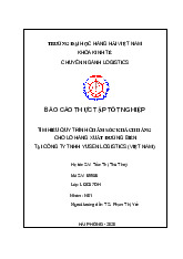 Báo cáo thực tập: Quy trình chăm sóc khách hàng trong Logistics | Báo cáo thực tập | Trường Đại học Huế