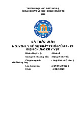 Nguyên lý biện chứng duy vật và đổi mới ở VN | Bài thảo luận triết học Mác Lênin